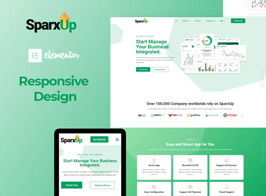SparxUp – Saas & Startup Elementor Template Kit