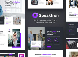 Speaktron – Public Speaker & Life Coach Elementor Template Kit