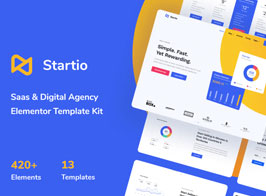 Startio – Saas & Digital Agency Elementor Template Kit