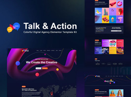 Talk & Action – Colorful Digital Agency Elementor Template Kit
