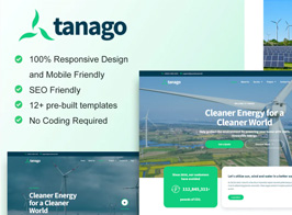 Tanago – Green Renewable Energy Elementor Template Kit