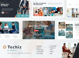 Techiz | Business & Startup Elementor Template Kit