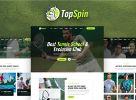 TopSpin – Tennis School & Sports Club Elementor Template Kit