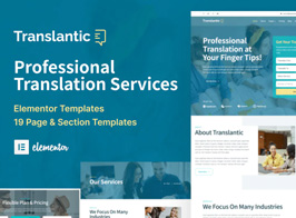 Translantic – Translation Service Agency Elementor Template Kit