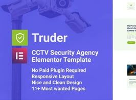 Truder – CCTV Security Service Elementor Template Kit