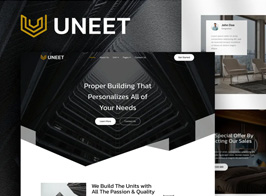 Uneet – Apartment & Single Property Real Estate Elementor Template Kit