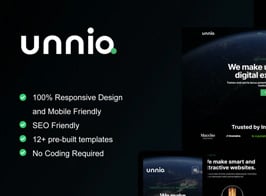 Unniq – Dark Digital Creative Agency Elementor Template Kit