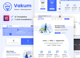 Vakum – Cleaning Service Elementor Template Kit