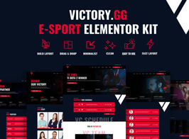 Victory – Esports & Gaming Elementor Template Kit