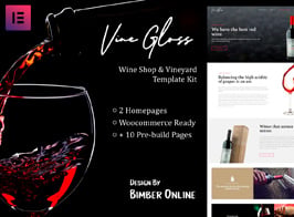 Vine Gloss – Wine Shop & Vineyard Elementor Template Kit