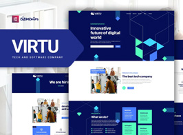Virtu – Tech & Software Company Elementor Template kit