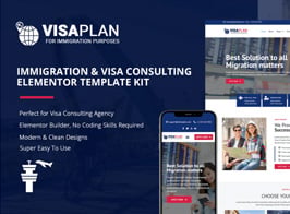 VisaPlan – Immigration & Visa Consulting Elementor Template Kit