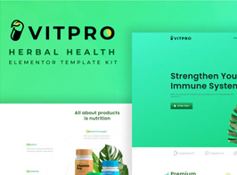 Vitpro – Herbal Health Elementor Template kit
