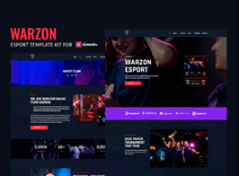 Warzon – Esport Elementor Template Kit