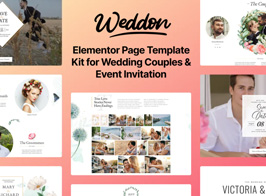 Weddon – Wedding Event Invitation Elementor Template Kit