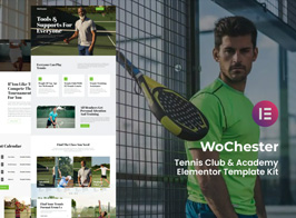 WoChester – Tennis Club & Academy Elementor Template Kit