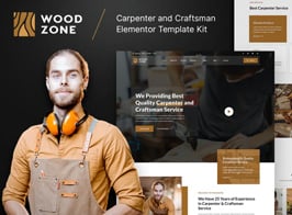Woodzone – Carpenter & Craftsman Elementor Template Kit