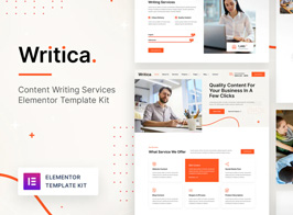 Writica – Content Writing Services Elementor Template Kit