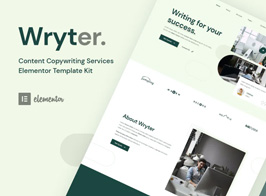 Wryter – Content Copywriting Services Elementor Template Kit