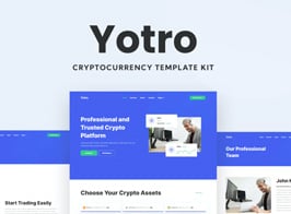 Yotro – Cryptocurrency Elementor Template Kit