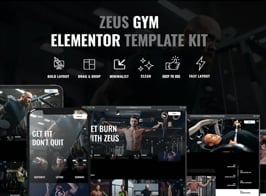 Zeus – Gym & Fitness Elementor Template Kit