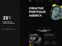 Zev – Creative Personal Portfolio Template Kit