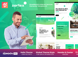 Zortex – Broadband & Internet Services Elementor Template Kit