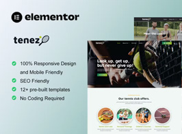 Tenez – Tennis School & Club Elementor Template Kit