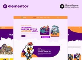Tflat NFT Portfolio Elementor Pro Full Site Template Kit