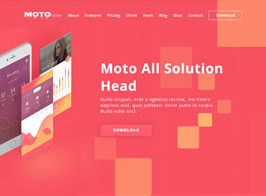 Moto – App Landing Page WordPress Theme