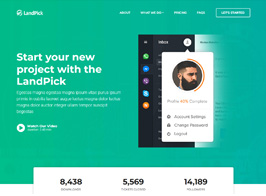 Landpick – Multipurpose Apps Landing Page Template WordPress Theme for App Promotion Marketing Site