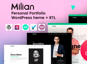 Milian – Personal Portfolio & Online Resume CV WordPress Theme