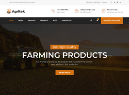 Agritek – Agriculture, Dairyfarm and Gardening WordPress Theme
