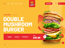 Gloreya – Food Ordering & Delivery Restaurant WordPress Theme