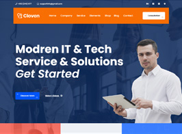 Cloven – IT Solutions Services Company WordPress Theme + RTL
