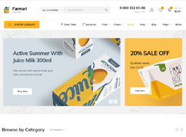 Farmart – Organic & Grocery Marketplace WordPress Theme