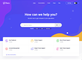 Docy – Documentation and Knowledge base WordPress Theme with Helpdesk Forum