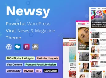 Newsy – Viral News & Magazine WordPress Theme