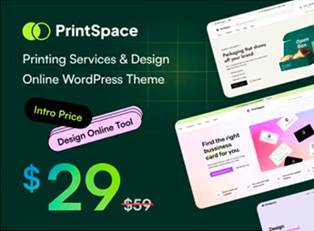 PrintSpace – Printing Services & Design Online WooCommerce WordPress Theme