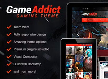 Game Addict – Clan War Gaming Theme
