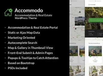 Accommodo – Accommodation Travel WordPress Theme