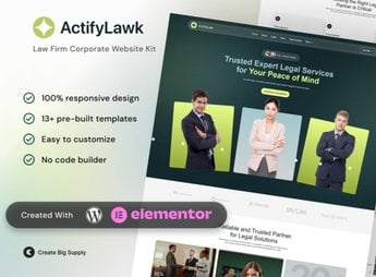 ActifyLaw – Law Firm Corporate Elementor Template Kit