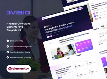 Advisio – Financial Consulting Elementor Pro Template Kit