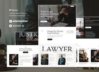 Advoca – Lawyer & Attorney Service Elementor Template Kit