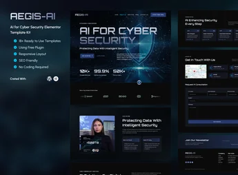 Aegis – AI for Cyber Security Elementor Template Kit