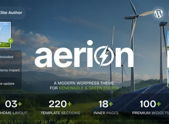 Aerion – Renewable & Green Energy WordPress Theme