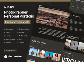 Aeronn – Personal CV Elementor Pro Template Kit