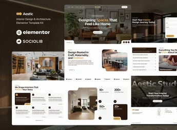 Aestic – Interior Design & Architecture Elementor Template Kit