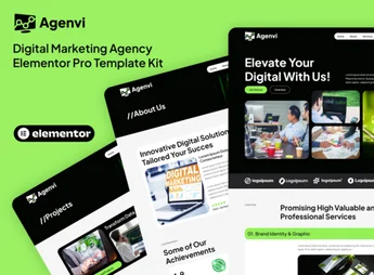 Agenvi – Digital Marketing Agency Elementor Pro Template Kit