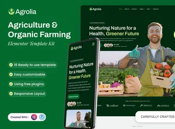 Agrolia – Agriculture & Organic Farming Elementor Template Kit